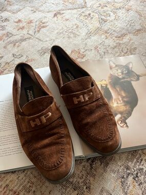 Hush Puppies Brown Suede Loafers